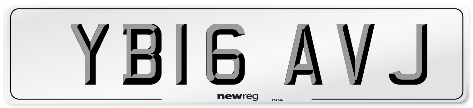 YB16 AVJ Number Plate from New Reg